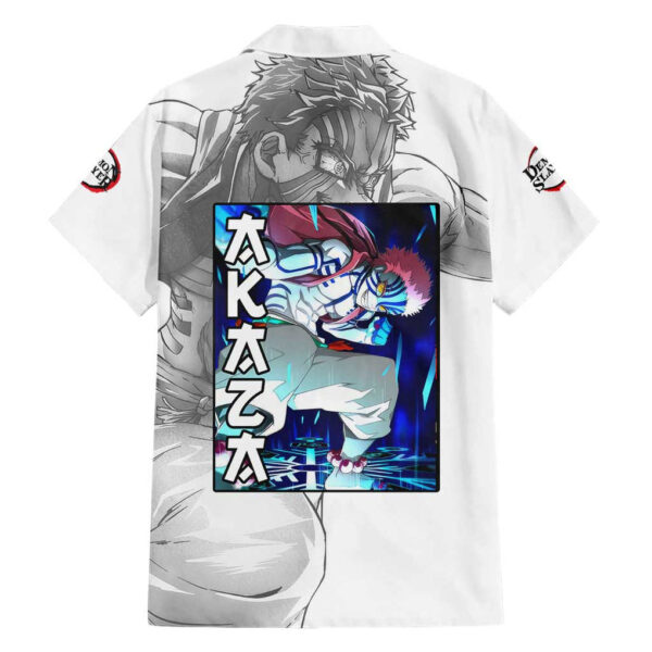 Chemise hawaïenne Akaza - Kimetsu no Yaiba - art nippon - Maison Otaku – Image 2