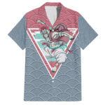 Chemise hawaïenne Akaza – Demon Slayer – motif japonais – Maison Otaku