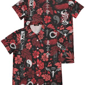 Chemise hawaïenne emblème Manjikai Aloha - Maison Otaku