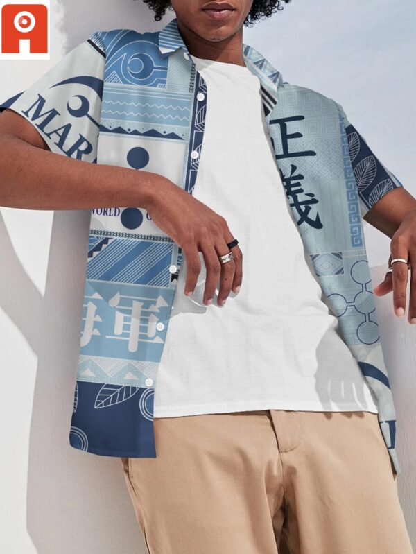 Chemise hawaïenne Marine Aloha – One Piece - Maison Otaku – Image 3