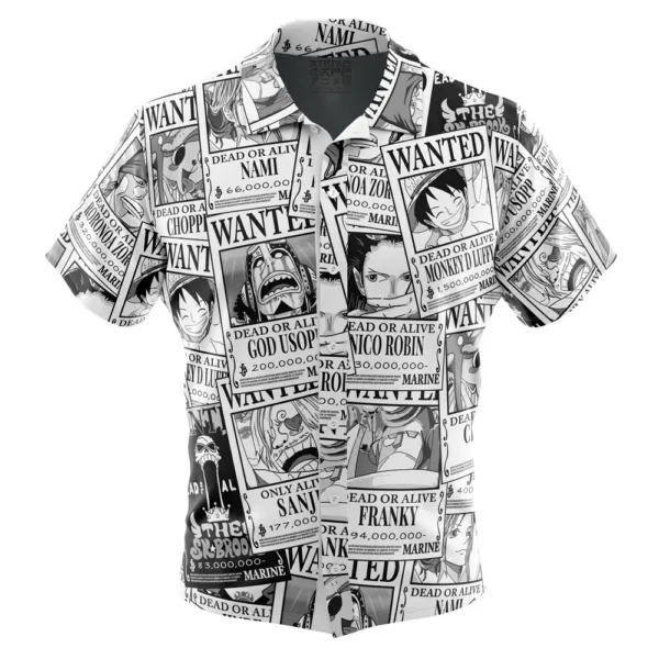 Chemise hawaïenne Aloha Strawhat Wanted One Piece - Maison Otaku