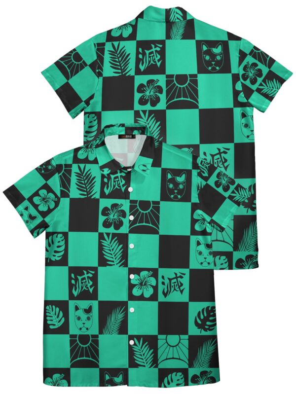 Chemise hawaïenne emblème Tanjiro Aloha - Maison Otaku
