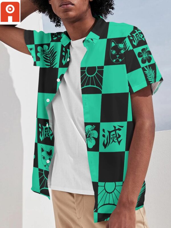 Chemise hawaïenne emblème Tanjiro Aloha - Maison Otaku – Image 2