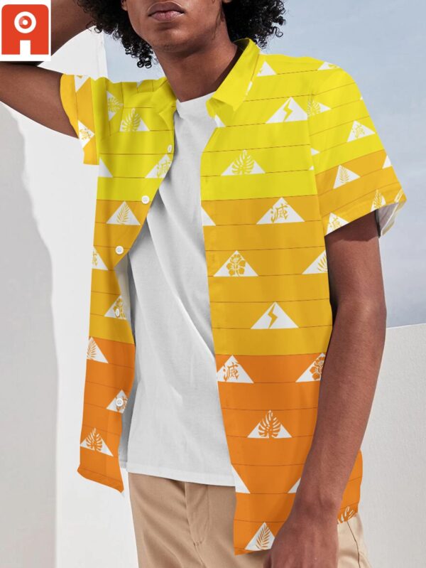 Chemise hawaïenne emblème Zenitsu Aloha - Maison Otaku – Image 3