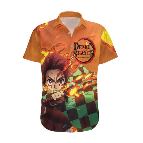 Chemise hawaïenne Kamado Tanjiro – Demon Slayer – Hinokami Kagura - Maison Otaku – Image 3