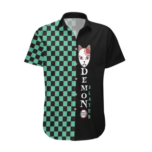 Chemise hawaïenne Tanjiro – Demon Slayer – motif Ichimatsu - Maison Otaku – Image 3