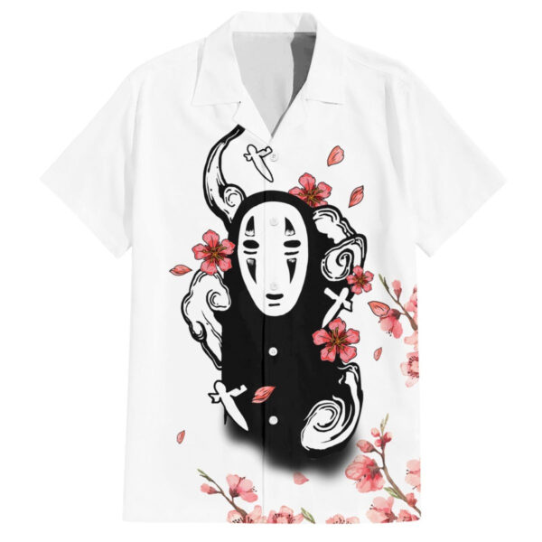 Chemise hawaïenne Sans-visage – Sakura Sumi-e - Maison Otaku