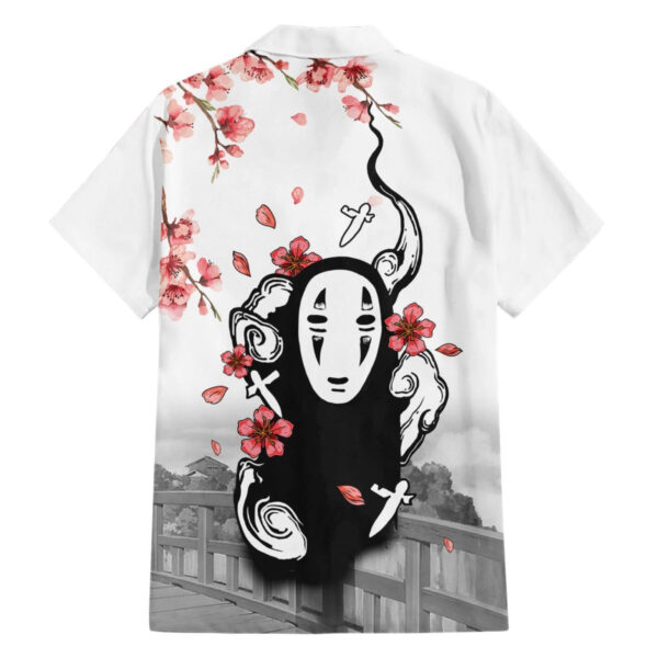 Chemise hawaïenne Sans-visage – Sakura Sumi-e - Maison Otaku – Image 2