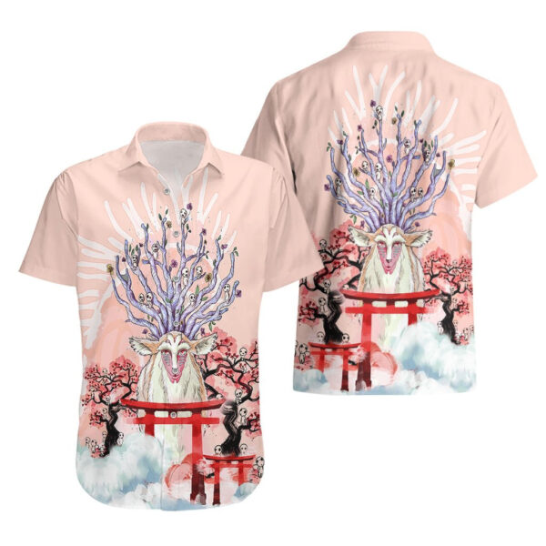 Chemise hawaïenne Princesse Mononoké – esprits de la forêt - Maison Otaku