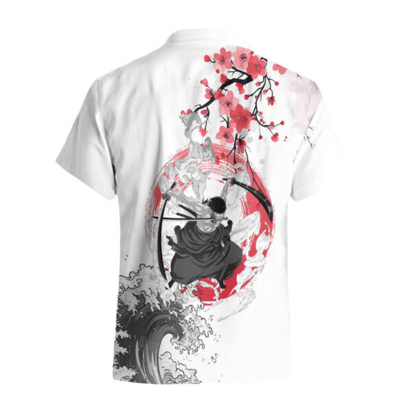 Chemise hawaïenne Roronoa Zoro – One Piece – peinture Sumi-e - Maison Otaku – Image 2