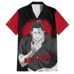 Chemise hawaïenne Aoi Todo – Noir & Blanc – Maison Otaku