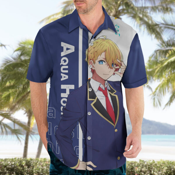 Chemise hawaïenne Aquamarine Hoshino – Oshi no Ko - Maison Otaku – Image 3