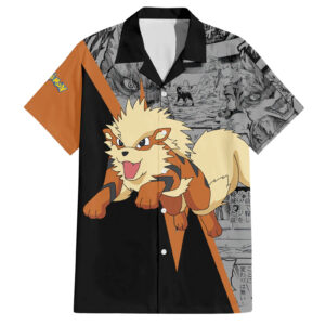 Chemise hawaïenne Arcanin – Style manga – Pokémon - Maison Otaku