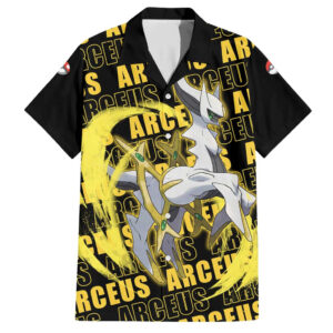 Chemise hawaïenne Arceus – Motif mix – Pokémon - Maison Otaku