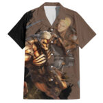 Chemise hawaïenne Titan Cuirassé – L’Attaque des Titans – Maison Otaku