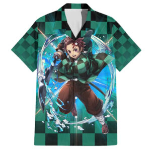 Chemise hawaïenne Tanjiro – Demon Slayer (aura astrale) - Maison Otaku