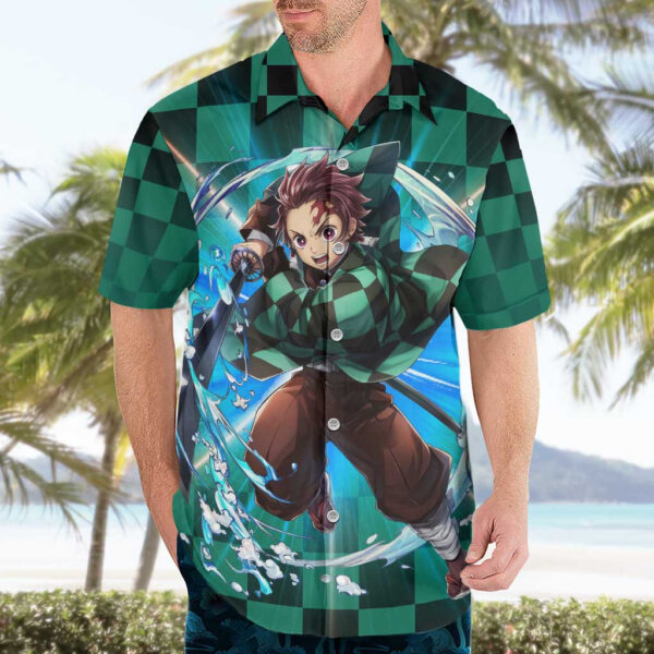 Chemise hawaïenne Tanjiro – Demon Slayer (aura astrale) - Maison Otaku – Image 3