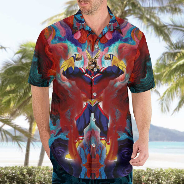 Chemise hawaïenne All Might – My Hero Academia (motif abstrait) - Maison Otaku – Image 3