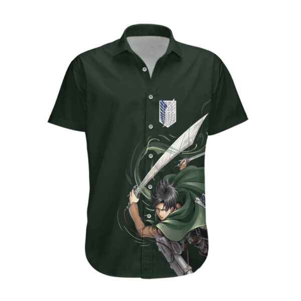 Chemise hawaïenne Levi Ackerman – L'Attaque des Titans - Maison Otaku – Image 2