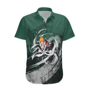 Chemise hawaïenne Ichigo Bankai – Bleach TYBW - Maison Otaku