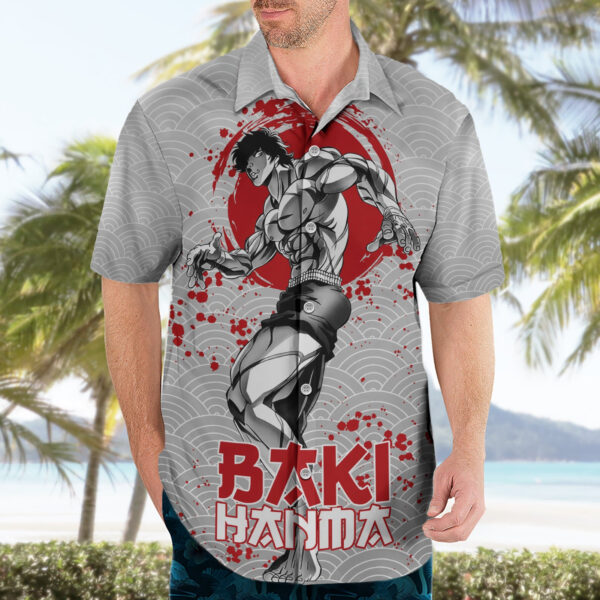 Chemise hawaïenne Baki Hanma – Style Japonais - Maison Otaku – Image 3
