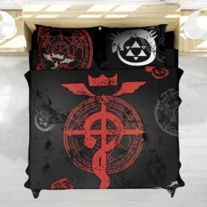 Housse De Couette Cercle de Transmutation Fullmetal Alchemist Parure de lit Ensemble De Literie