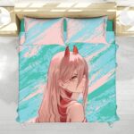 Housse De Couette Power Chainsaw Man Parure de lit Ensemble De Literie