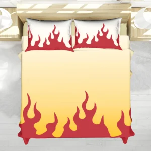 Housse De Couette Kyôjurô Rengoku Demon Slayer Parure de lit Ensemble De Literie
