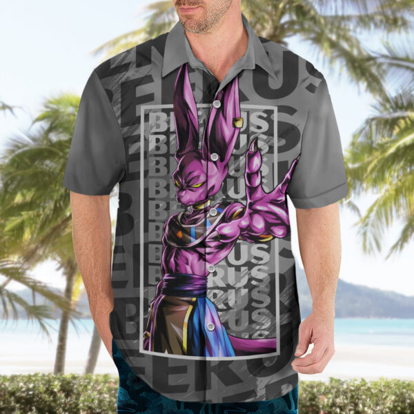 Chemise hawaïenne Beerus – Dragon Ball (motif texte) - Maison Otaku – Image 3