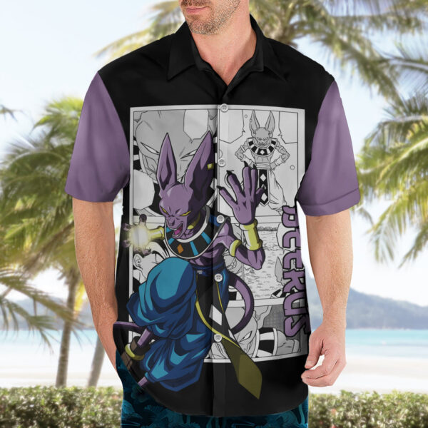 Chemise hawaïenne Beerus – Dragon Ball (mix manga/anime) - Maison Otaku – Image 3
