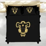 Housse De Couette Black Clover Taureaux Noirs Parure de lit Ensemble De Literie