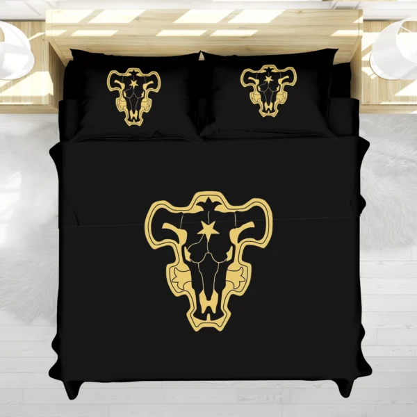 Housse De Couette Black Clover Taureaux Noirs Parure de lit Ensemble De Literie