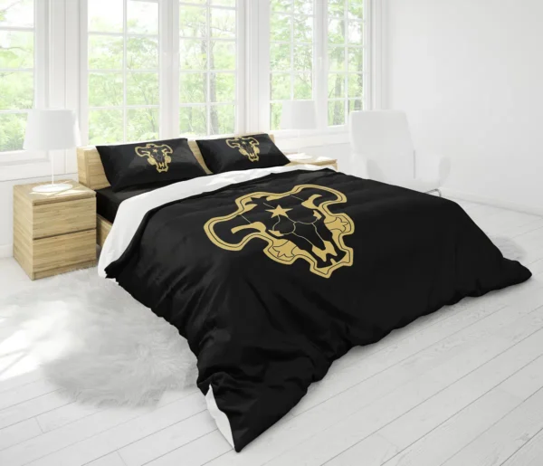 Housse De Couette Black Clover Taureaux Noirs Parure de lit Ensemble De Literie – Image 2