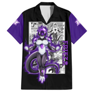 Chemise hawaïenne Freezer Noir – Dragon Ball - Maison Otaku