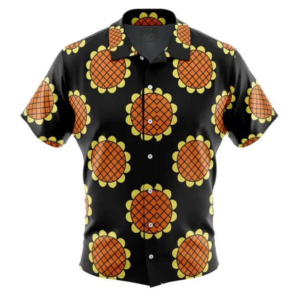 Chemise hawaïenne Monkey D. Luffy Noire Lucy Dressrosa One Piece - Maison Otaku