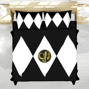 Housse De Couette Ranger Noir Mighty Morphin Power Rangers Parure de lit Ensemble De Literie