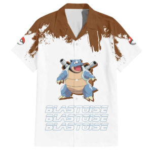 Chemise hawaïenne Tortank – Pokémon - Maison Otaku