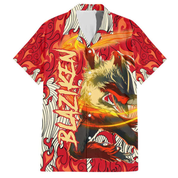 Chemise hawaïenne Braségali – Pokémon - Maison Otaku
