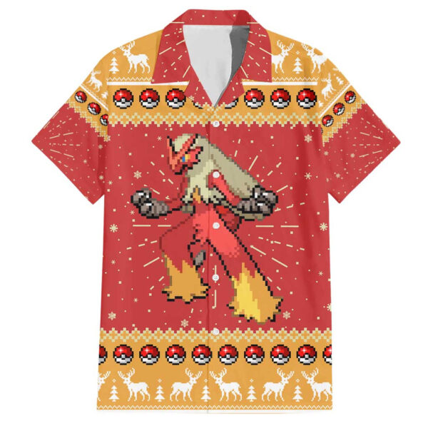 Chemise hawaïenne Braségali – Pokémon - Maison Otaku