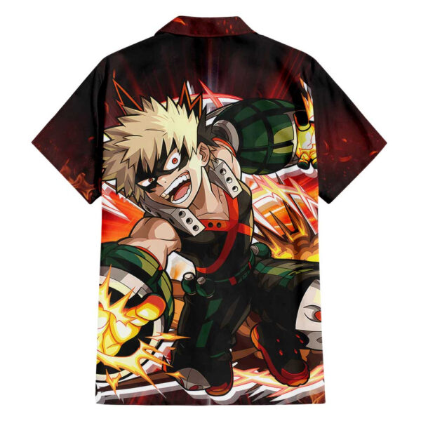 Chemise hawaïenne Bakugo en feu – My Hero Academia - Maison Otaku – Image 2