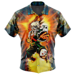 Chemise hawaïenne Bakugo enflammé My Hero Academia - Maison Otaku