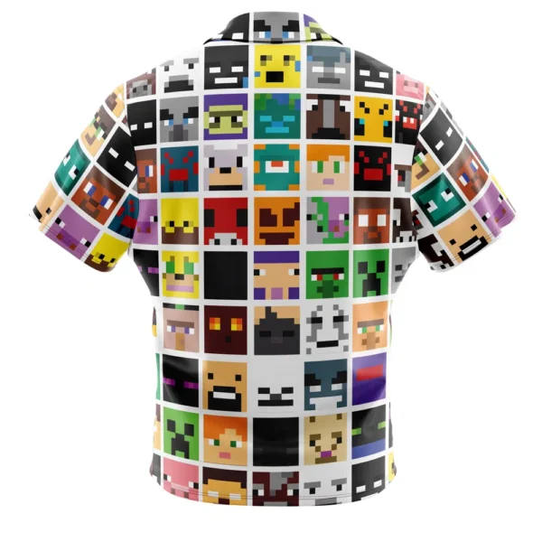 Chemise hawaïenne Visages Bloc Minecraft - Maison Otaku – Image 2