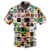 Chemise hawaïenne Visages Bloc Minecraft - Maison Otaku
