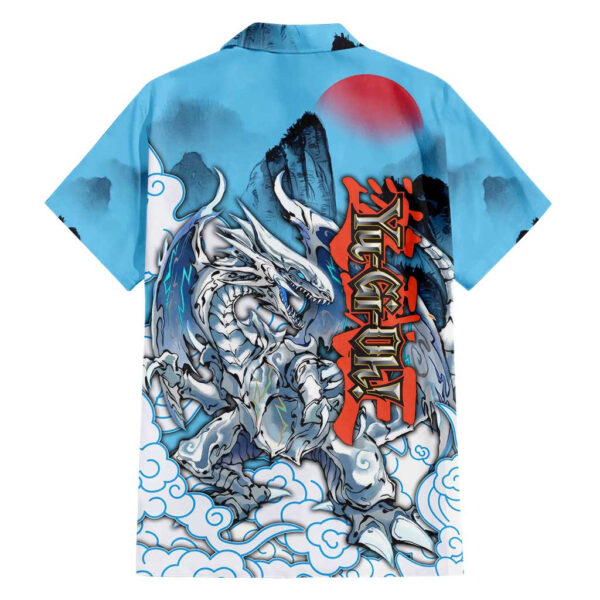 Chemise hawaïenne Dragon Blanc aux Yeux Bleus – Yu-Gi-Oh! (art japonais) - Maison Otaku – Image 2
