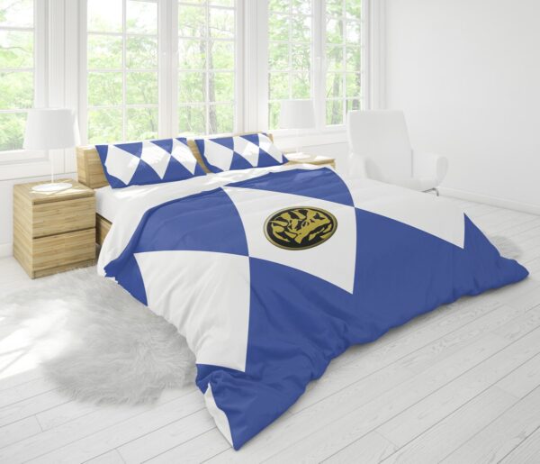 Housse De Couette Ranger Bleu Mighty Morphin Power Rangers Parure de lit Ensemble De Literie – Image 2