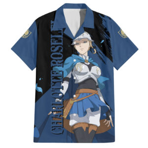Chemise hawaïenne Charlotte Roselei – Blue Rose – Black Clover - Maison Otaku