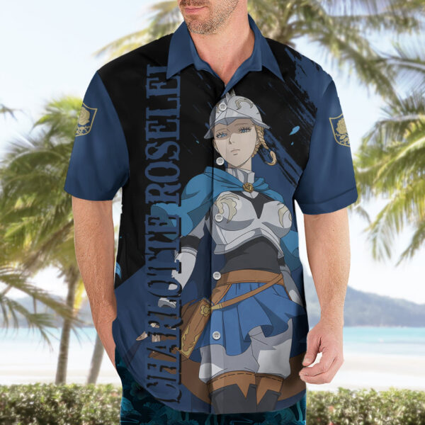 Chemise hawaïenne Charlotte Roselei – Blue Rose – Black Clover - Maison Otaku – Image 3