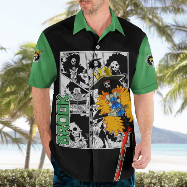 Chemise hawaïenne Brook One Piece Manga - Maison Otaku – Image 3