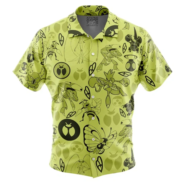 Chemise hawaïenne Pokémon Type Insecte - Maison Otaku