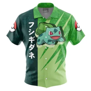Chemise hawaïenne Attaque Bulbizarre Pokémon - Maison Otaku